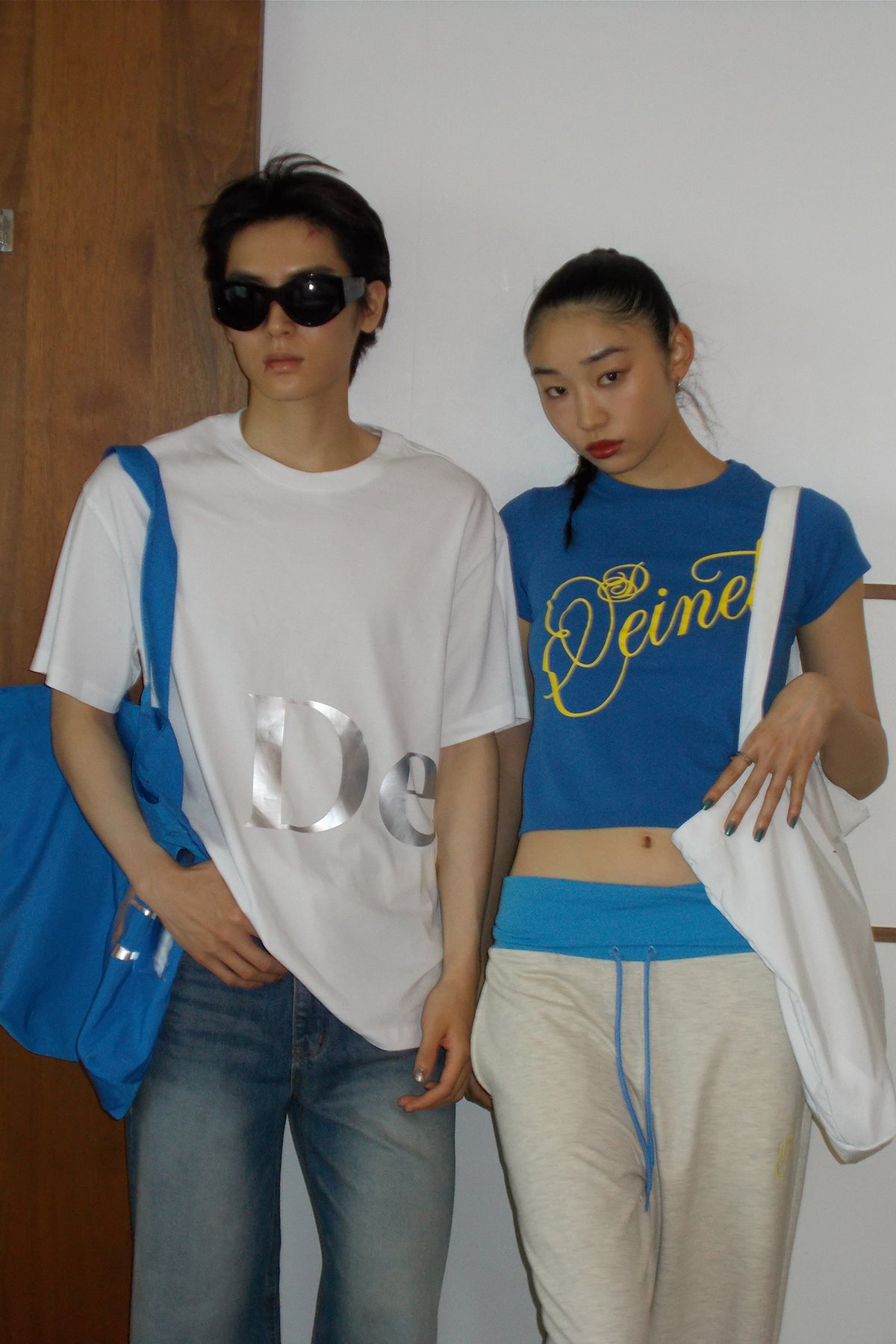 POINT LOGO SHOULDER BIG BAG IN WHITE — image 2