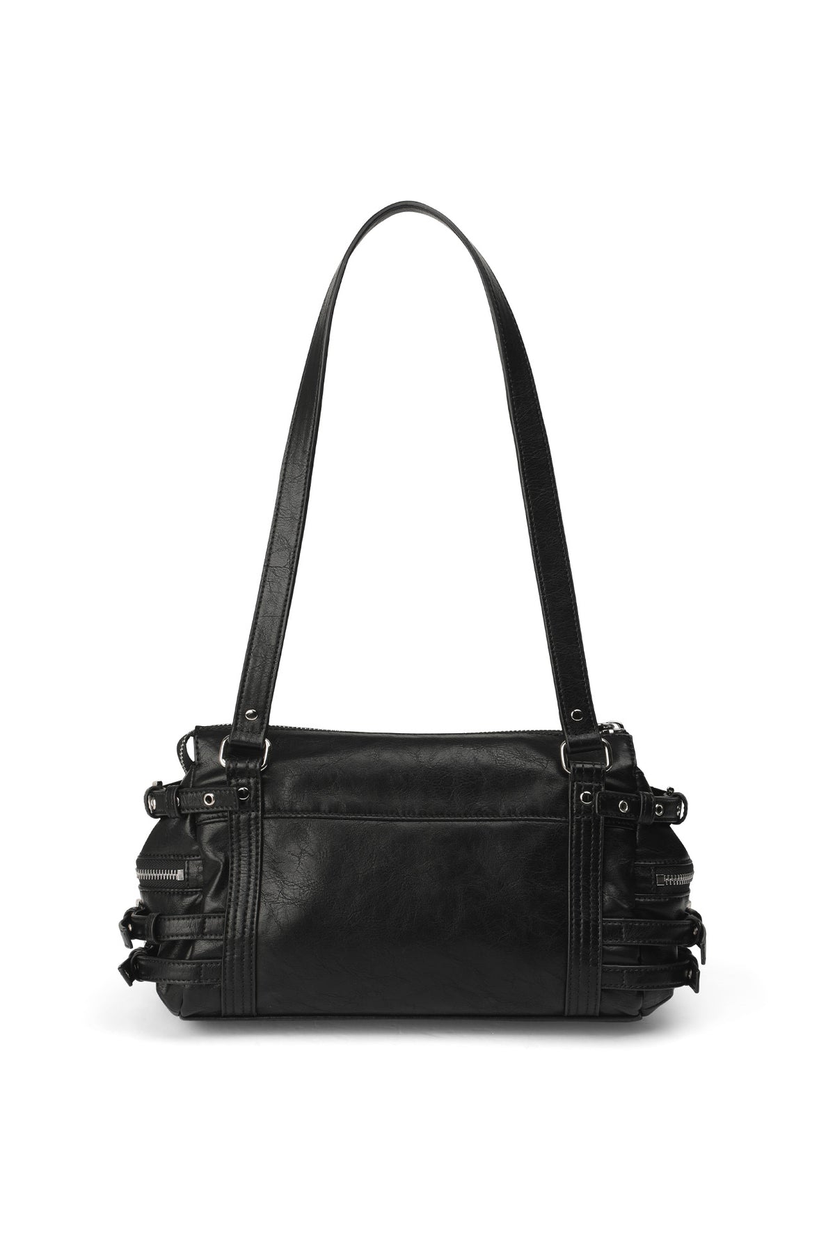 BELTED POCKET MINI SHOULDER BAG IN BLACK — image 6