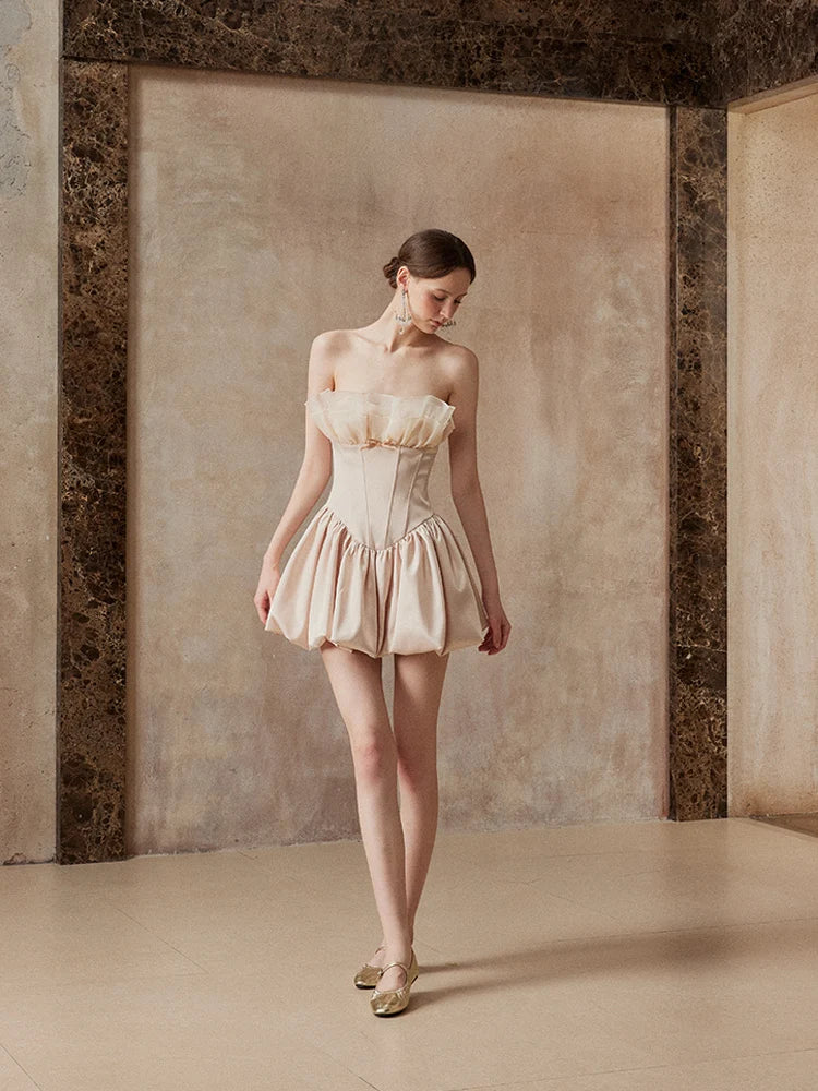 Fa sogno Nude Mini Dress