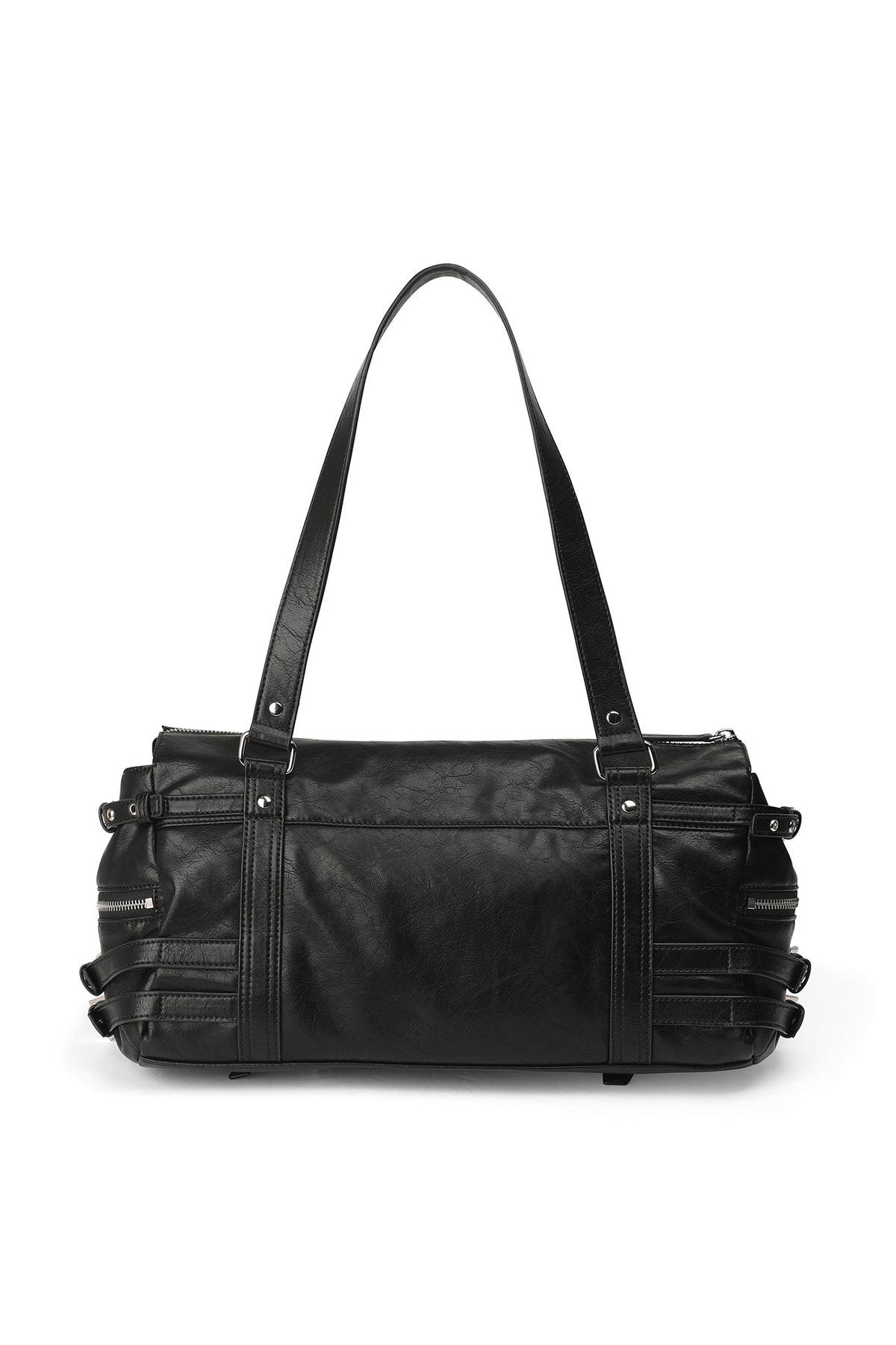 BELTED POCKET SHOULDER BAG IN BLACK — image 5