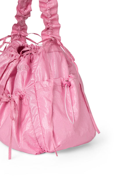 DEINET COATING SHIRRING BAG IN PINK — image 6