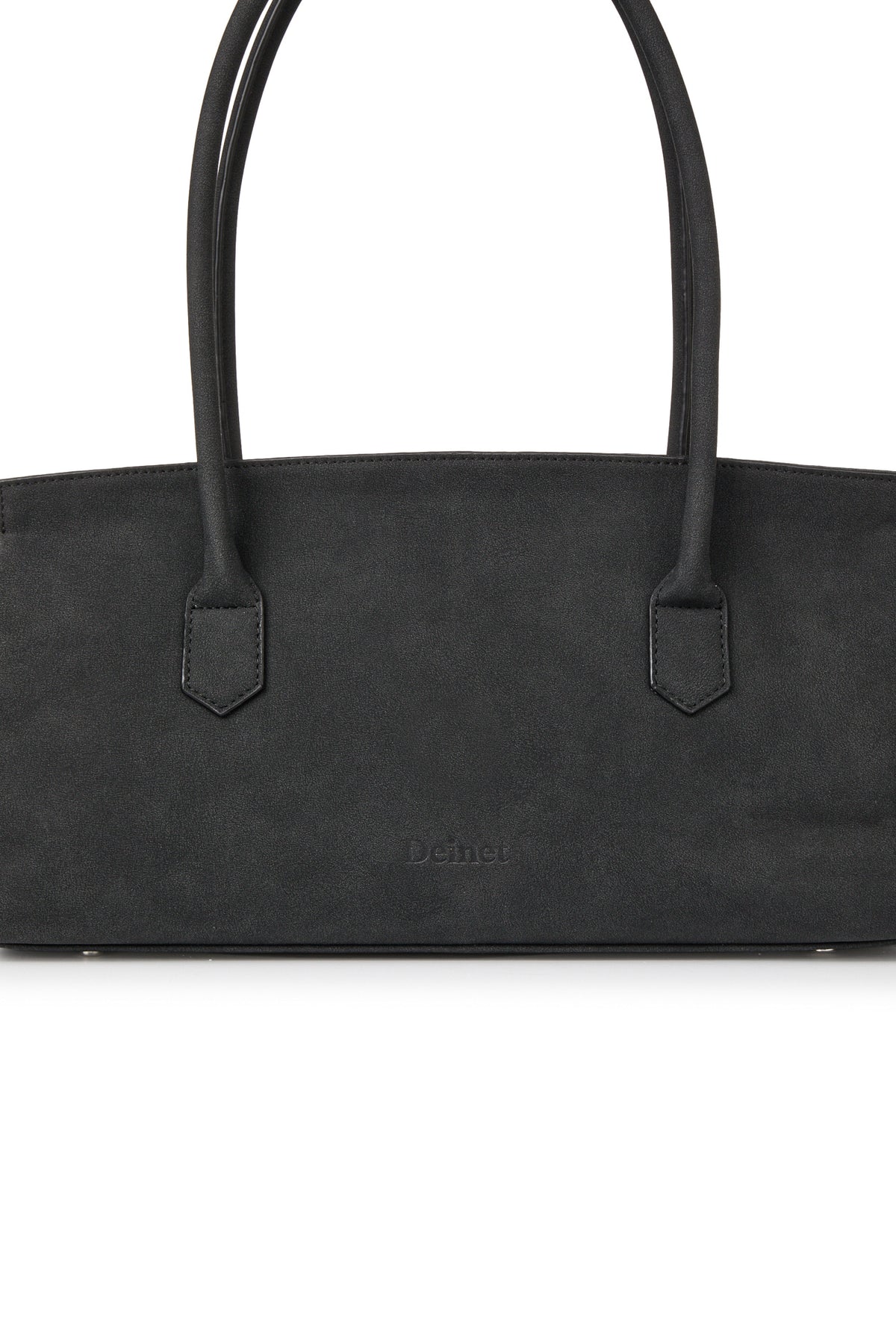 FAUX SUEDE TWO-WAY BAG IN BLACK — image 11