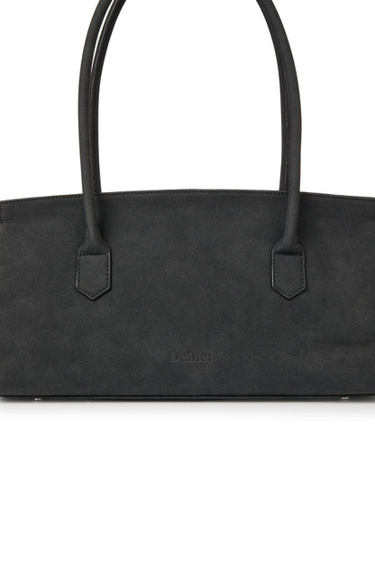 FAUX SUEDE TWO-WAY BAG IN BLACK — image 11