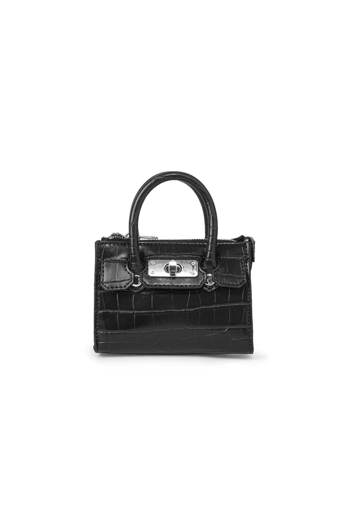 CROCODILE PATTERN CHAIN MINI BAG IN BLACK — image 5