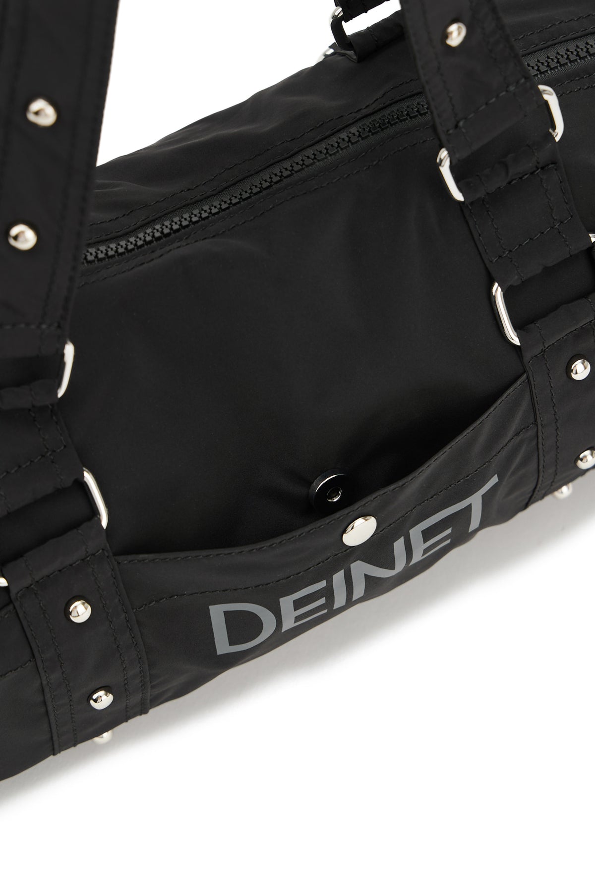 LOGO DUFFLE MINI BAG IN BLACK — image 9