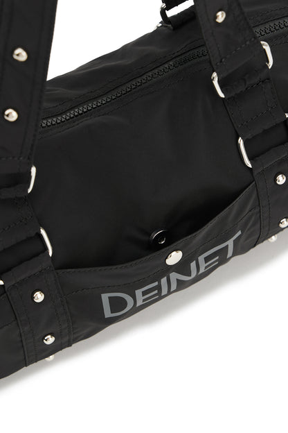 LOGO DUFFLE MINI BAG IN BLACK — image 9
