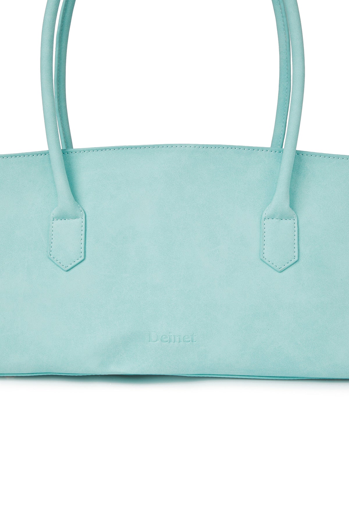 FAUX SUEDE TWO-WAY BAG IN ICE BLUE — image 8