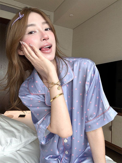 INNA Blueberry Dot Short Pajama Set