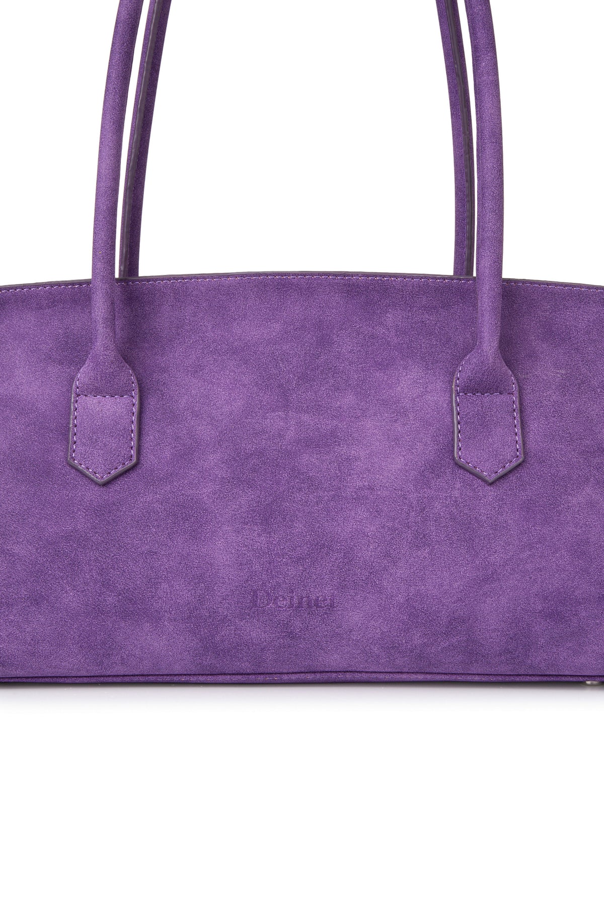 FAUX SUEDE TWO-WAY BAG IN PURPLE — image 8