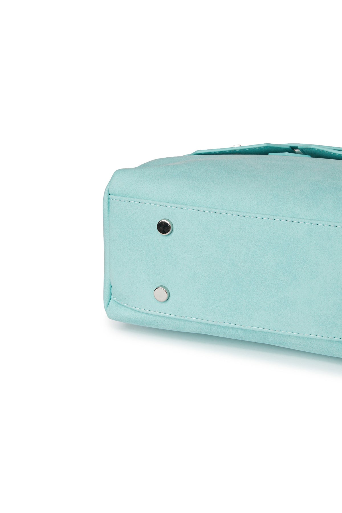 FAUX SUEDE TWO-WAY BAG IN ICE BLUE — image 10