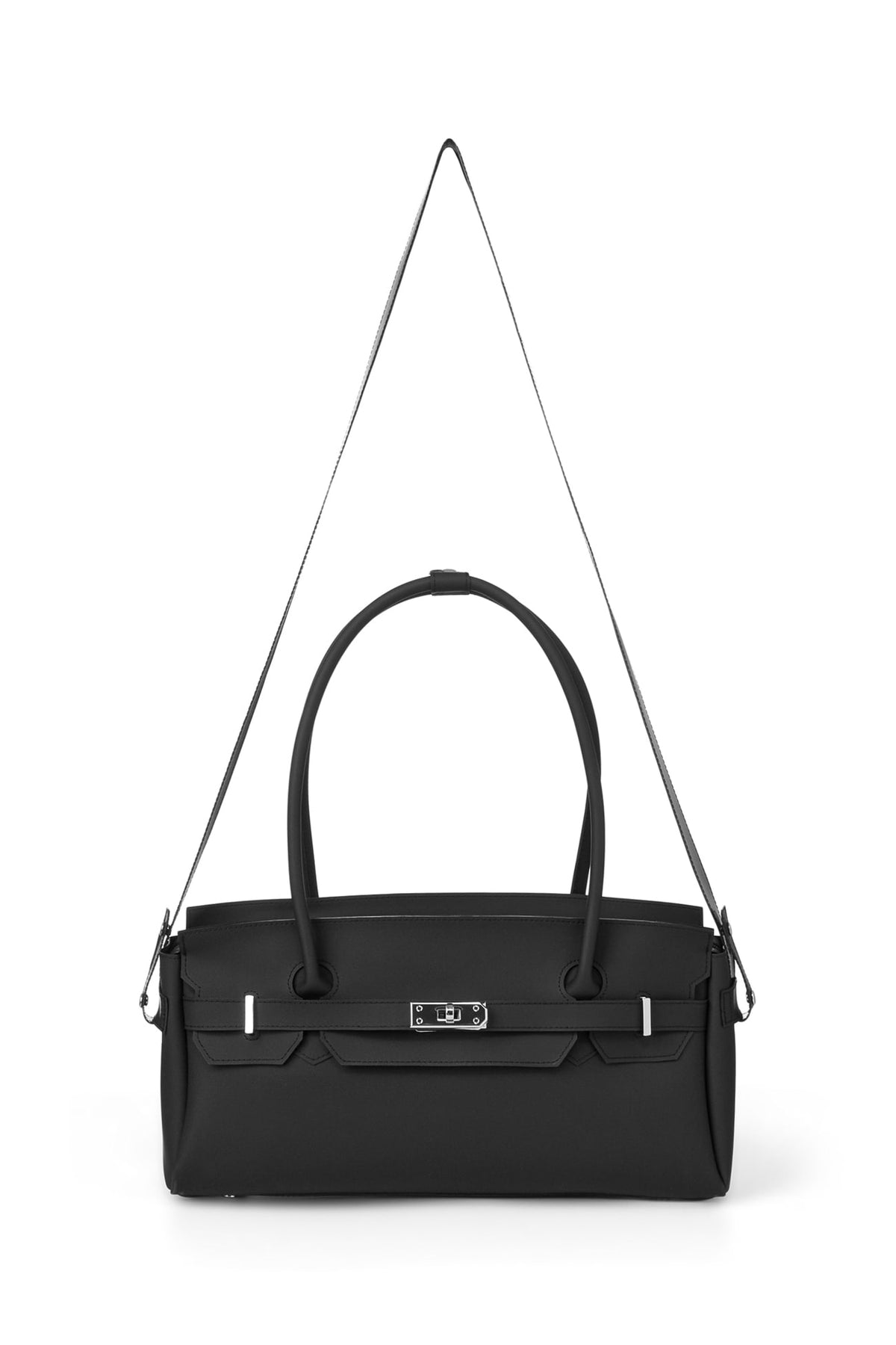 FREE CARD WALLET INCLUDED — JELLY TWO-WAY BAG IN BLACK — image 5