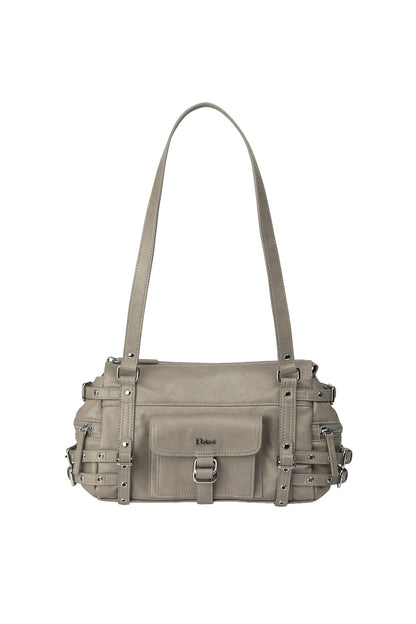 BELTED POCKET MINI SHOULDER BAG IN GREY — image 1
