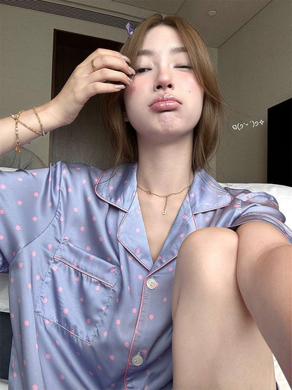 INNA Blueberry Dot Short Pajama Set
