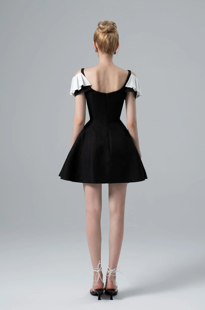 CICI Sapphi Two-tone Mini Dress