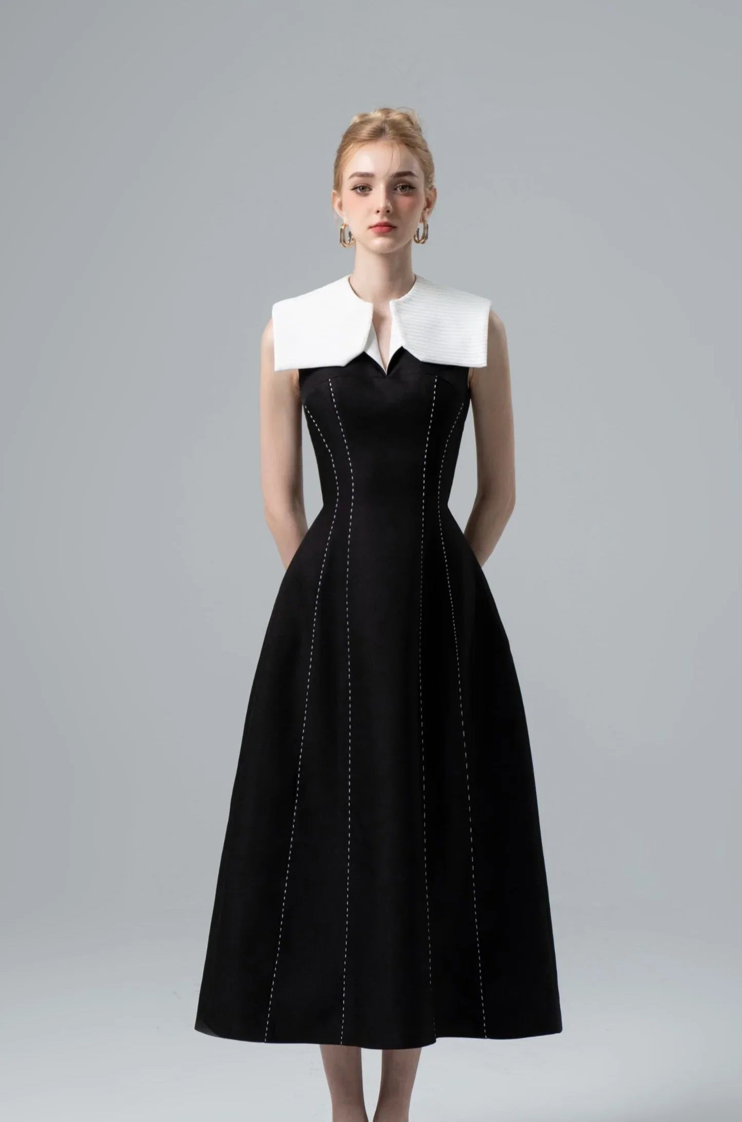 CICI Emilia Stitching Midi Dress