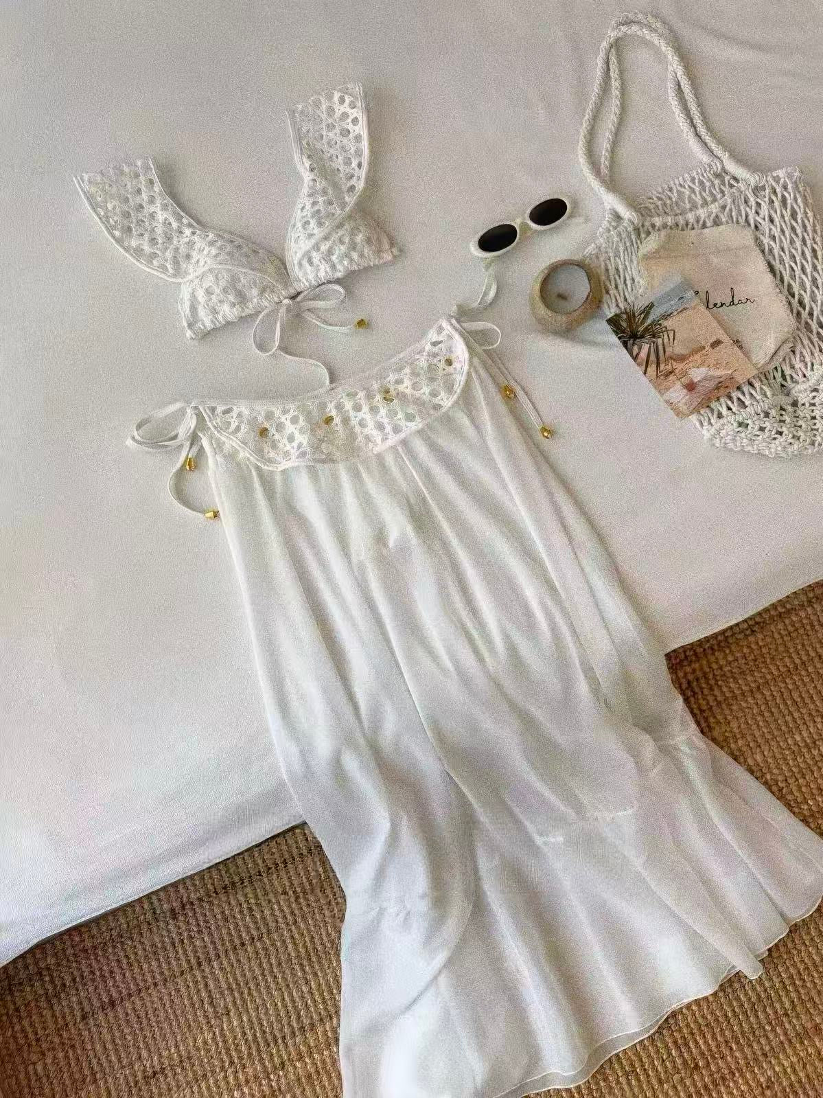 Marielle Eyelet Lace Three-Piece Swim Set image 7