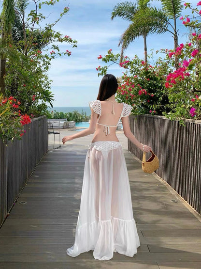 Marielle Eyelet Lace Three-Piece Swim Set image 5