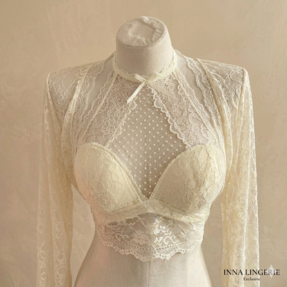 INNA Exclusive: The Breathable Latex-Padded Lace Halter Bralette