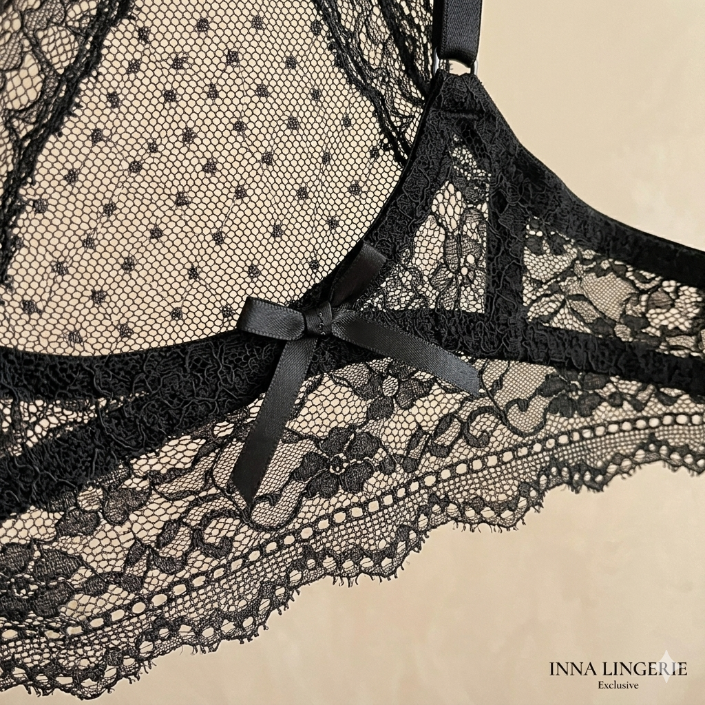 INNA Exclusive: The Breathable Latex-Padded Lace Halter Bralette