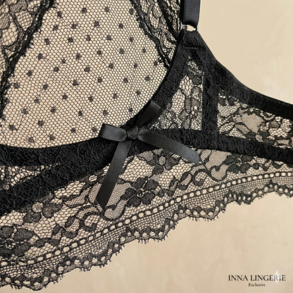 INNA Exclusive: The Breathable Latex-Padded Lace Halter Bralette