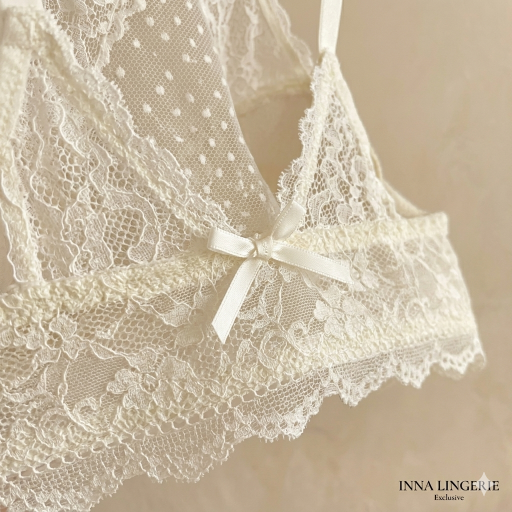 INNA Exclusive: The Breathable Latex-Padded Lace Halter Bralette