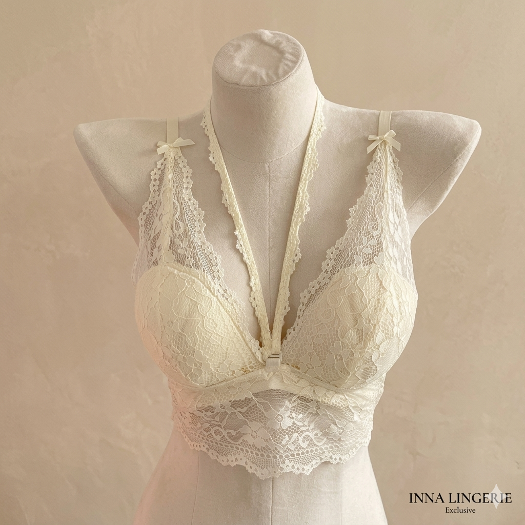 INNA Exclusive: The French Lace Push-Up Halter Bralette