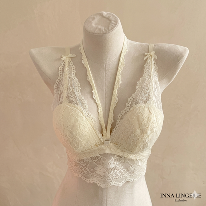 INNA Exclusive: The French Lace Push-Up Halter Bralette