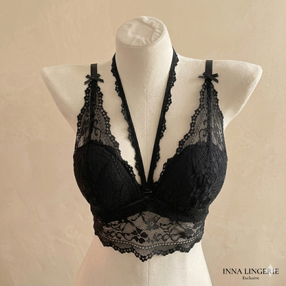 INNA Exclusive: The French Lace Push-Up Halter Bralette