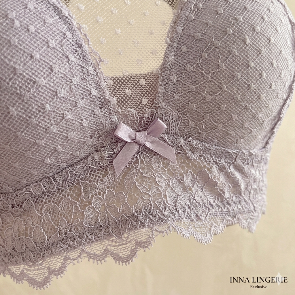 INNA Exclusive: The Breathable Latex-Padded Lace Halter Bralette