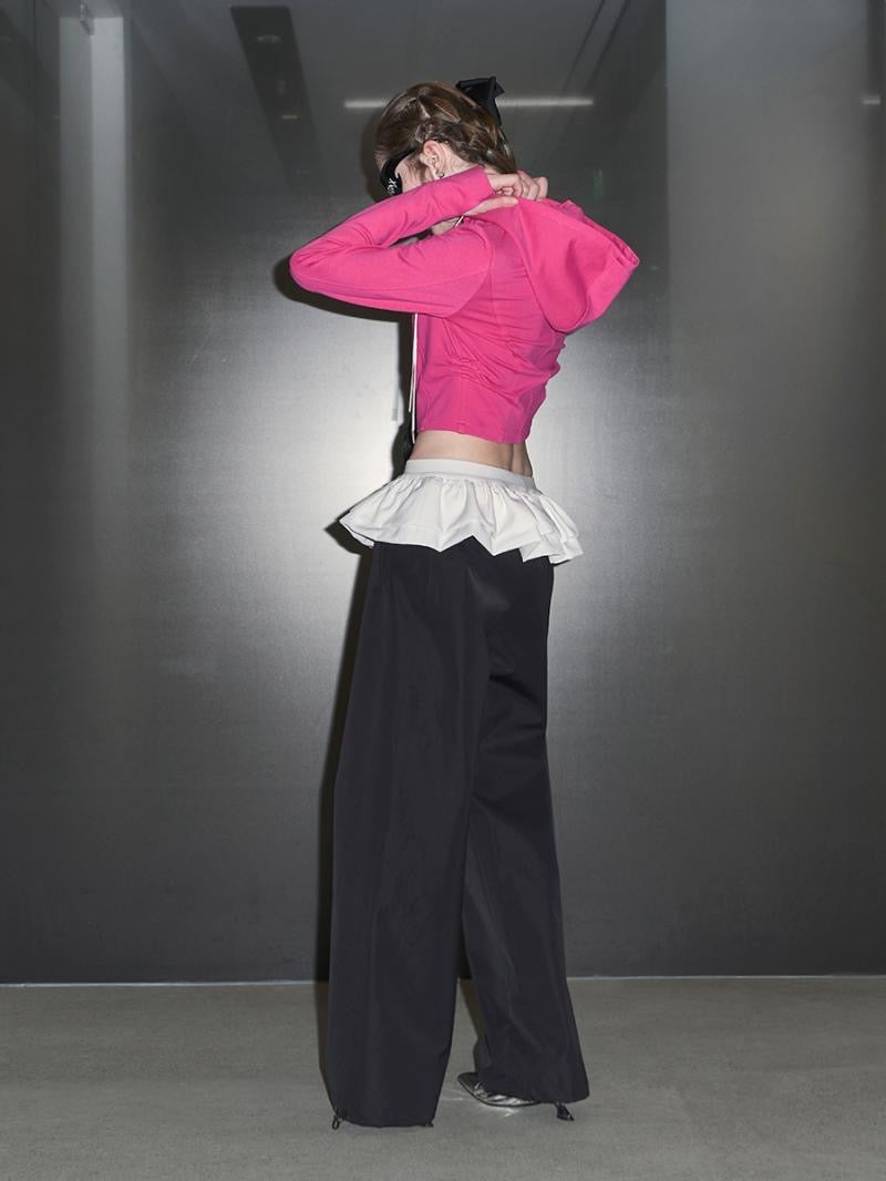 “Ballet Fairy” - Balletcore Patchwork Loose Sweatpants Skirt Pants