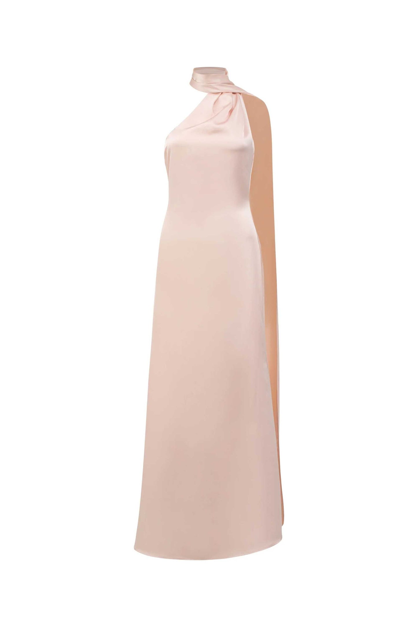 Phoebe Halter neck shawl dress — image 1