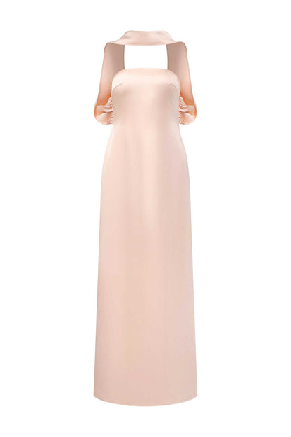 Phoebe Halter neck off shoulder dress — image 1