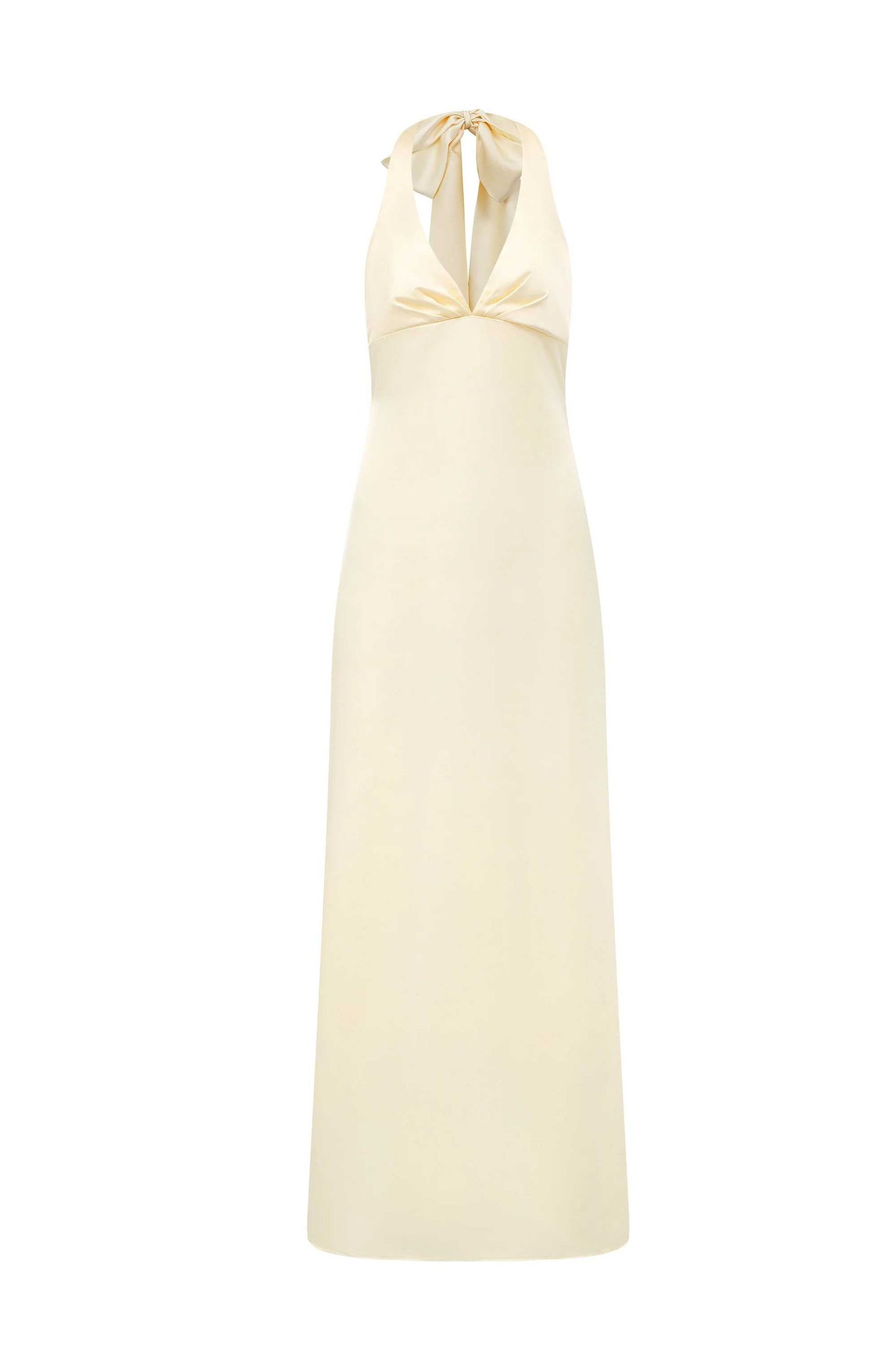 Phoebe  V-neck halter neck bow dress — image 1