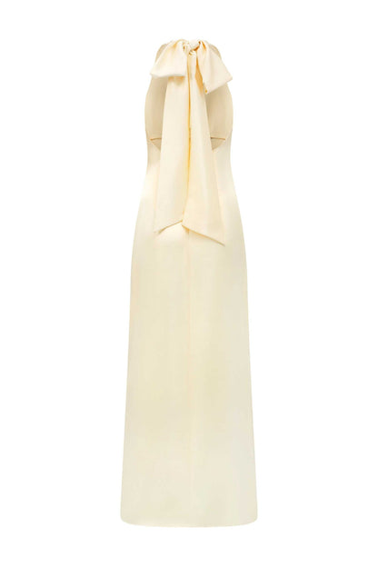 Phoebe  V-neck halter neck bow dress — image 2
