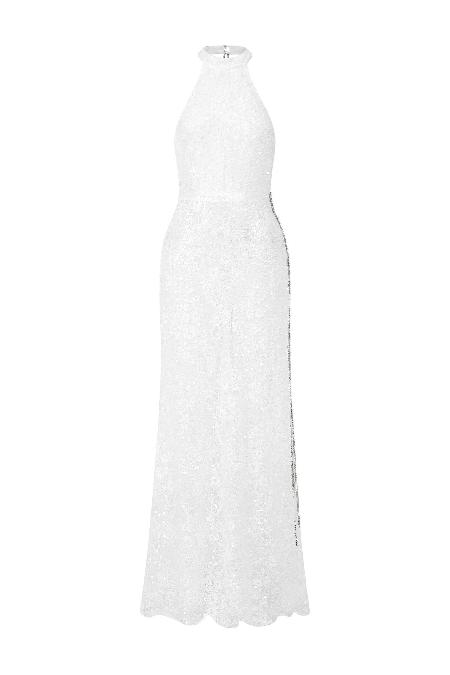 Phoebe White Halter Gown — image 1
