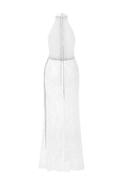 Phoebe White Halter Gown — image 2
