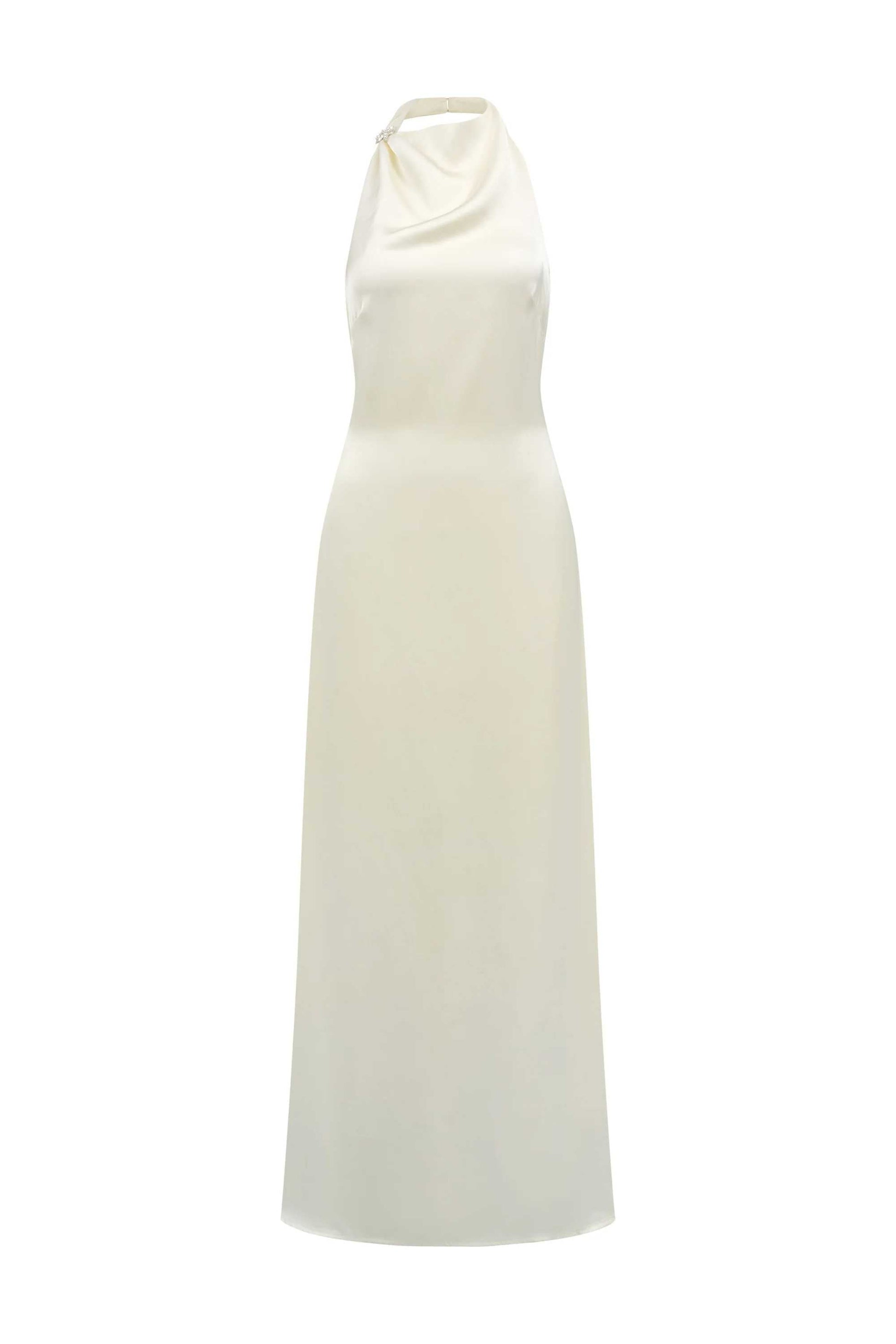 Phoebe Silk-Halter Neck Dress — image 1