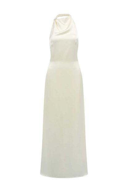 Phoebe Silk-Halter Neck Dress — image 1