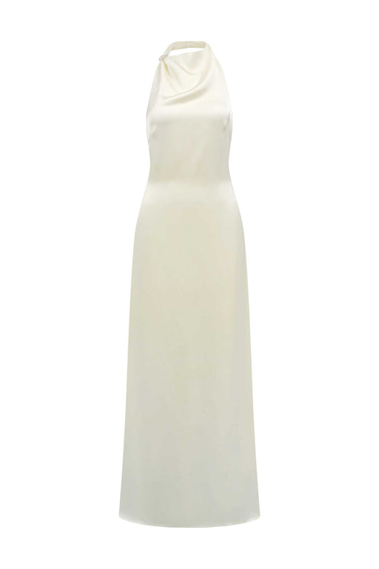 Phoebe Silk-Halter Neck Dress — image 1