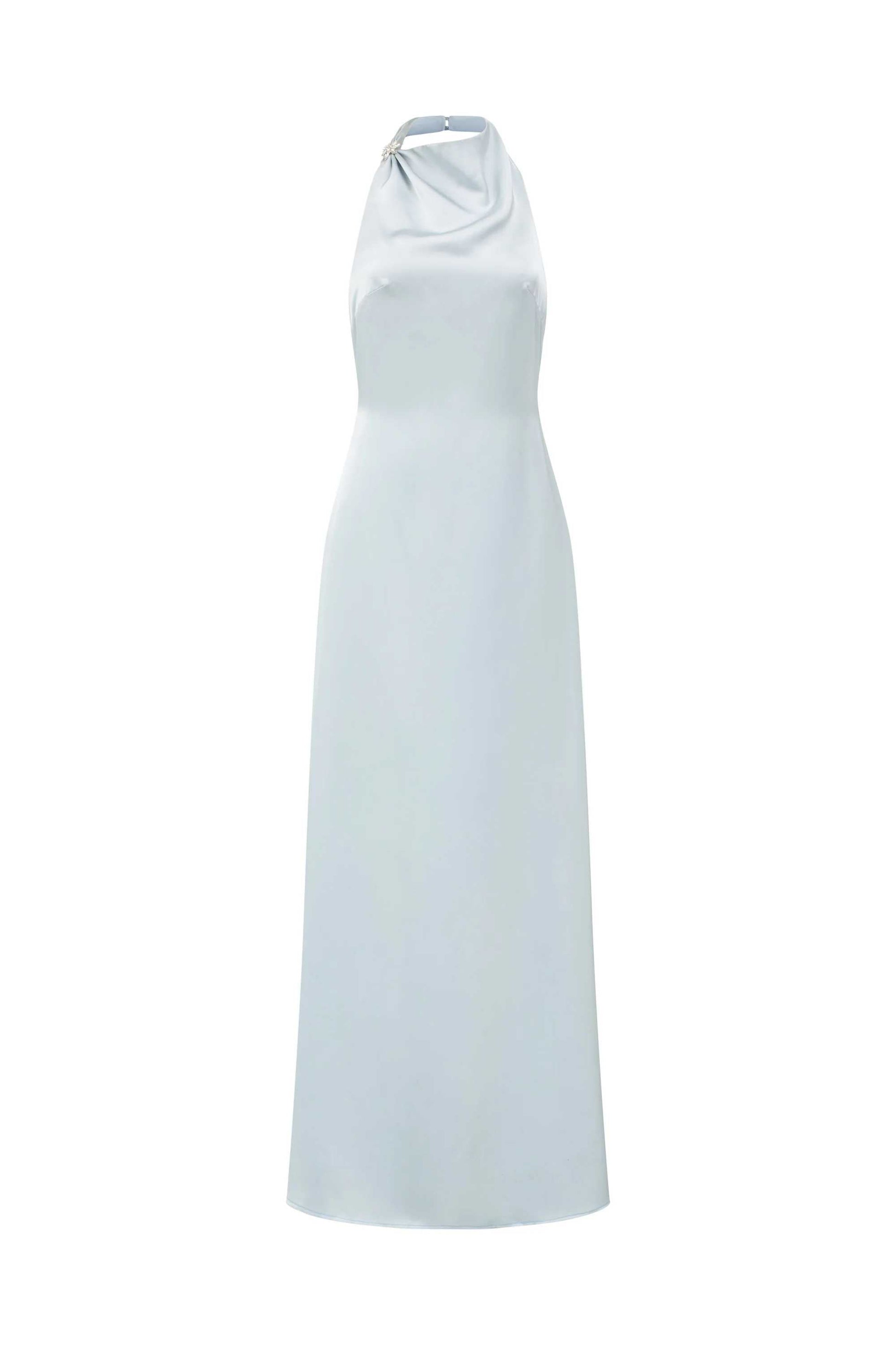 Phoebe Silk-Halter Neck Dress — image 5