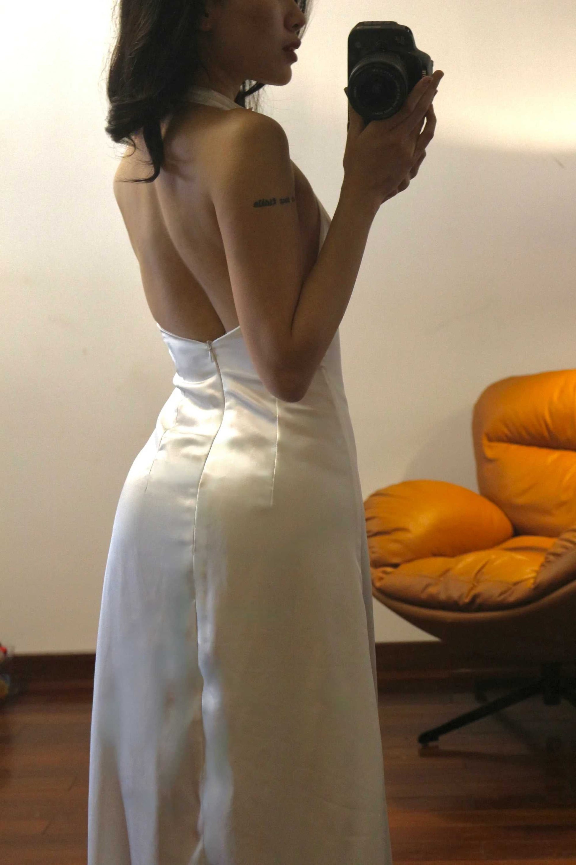 Phoebe Silk-Halter Neck Dress — image 3