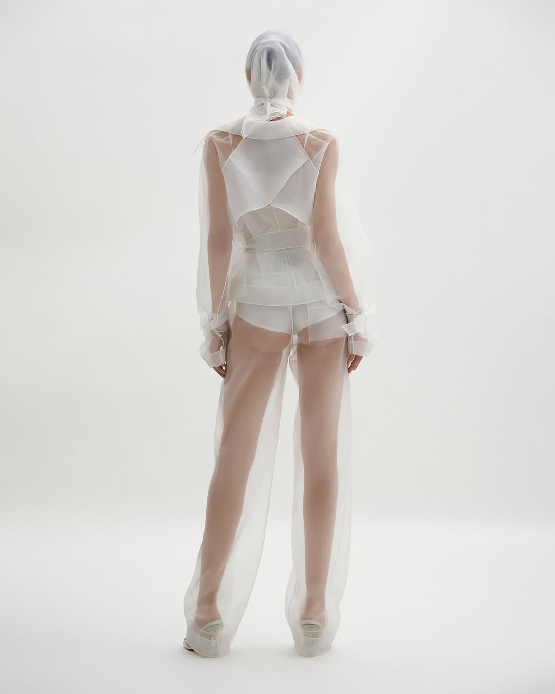 DATT SHEER CROPPED TRENCH & SHEER TROUSERS product image