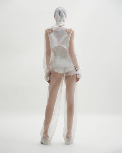 DATT SHEER CROPPED TRENCH & SHEER TROUSERS product image