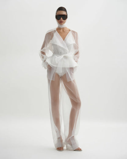 DATT SHEER CROPPED TRENCH & SHEER TROUSERS product image