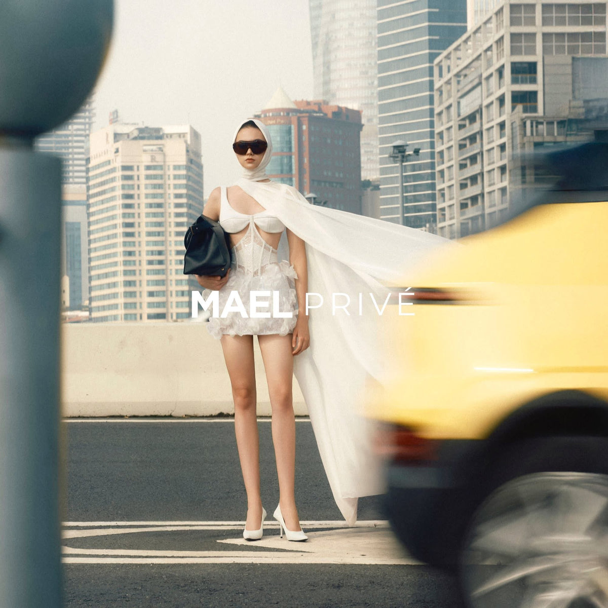 MAEL FEMME 3D FLORAL MINI SKIRT & COAT designer product image