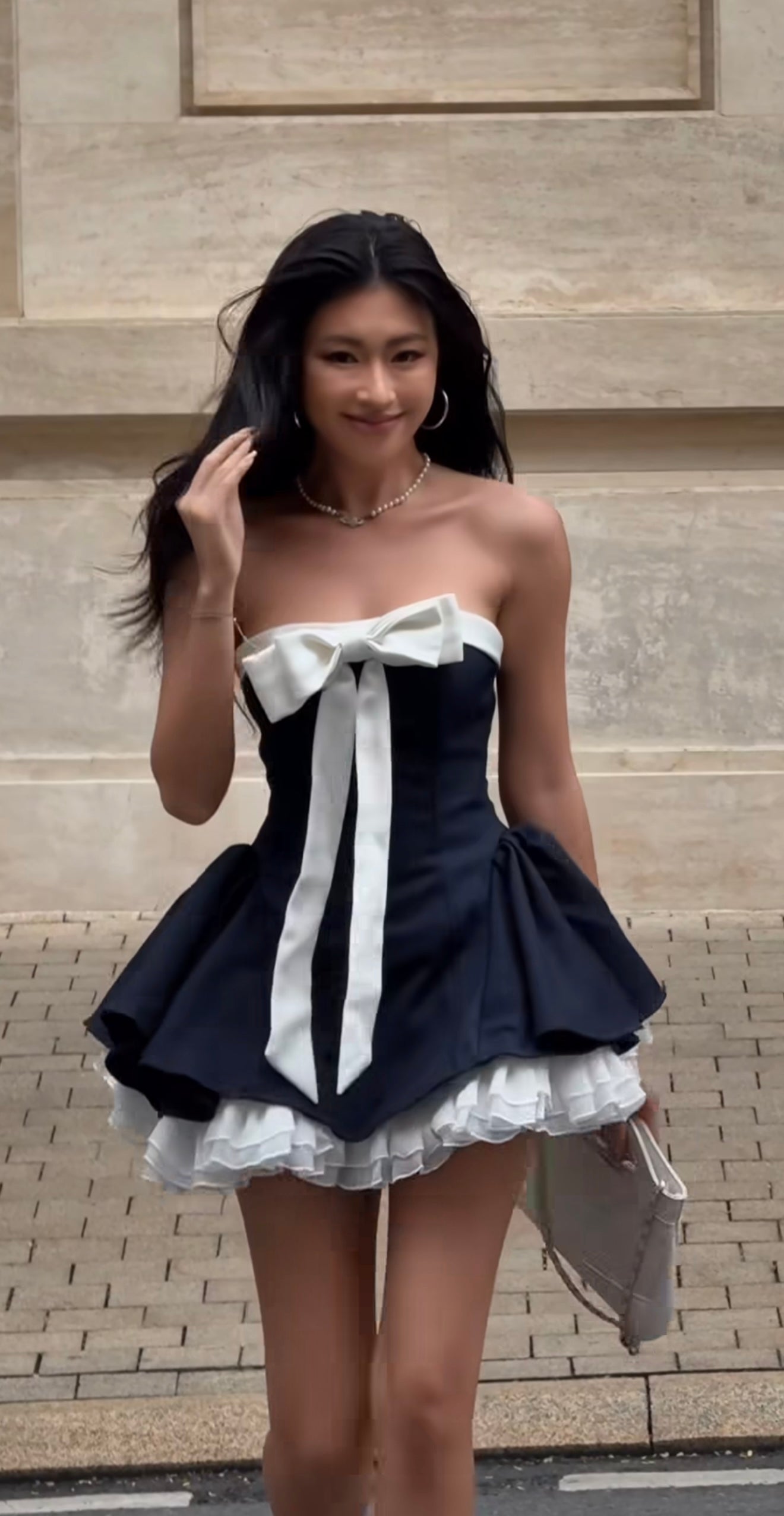 LANE Cì Bunny Dress (Navy Blue)