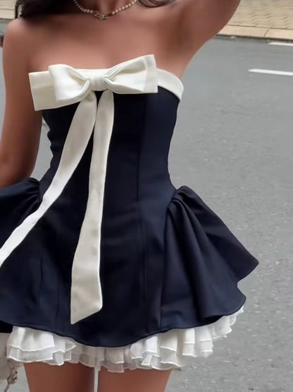 LANE Cì Bunny Dress (Navy Blue)