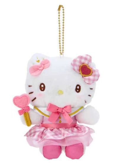 HELLO KITTY  With Glow Stick |Sanrio Hello Kitty Sakura 2025 Mascot Holder Plush Toy | Kawaii Plush Keychain | Approx. 11×6×15 cm