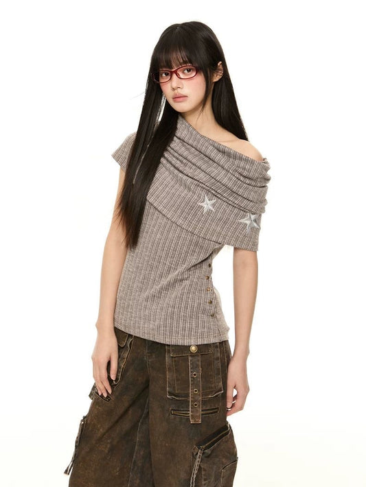 Drape Star Knit Top
