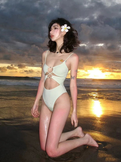 Green Grape - Strappy One-piece Bikini